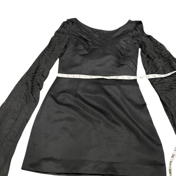 IvaNova Boutique Stunning Backless Long Sheer Floral Sleeve Mini Dress SZ 6 - Picture 6 of 8